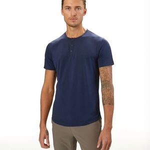 Cuts Clothing Curve Henley Pacific Blue Size M